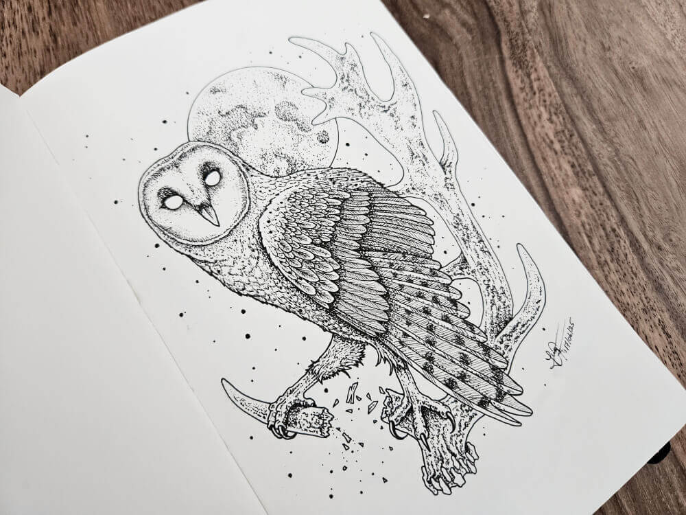 Ashes Of Light - Ink Illustration